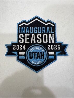 Inaugural Season Utah Hockey Club Patch - Black & Light Blue